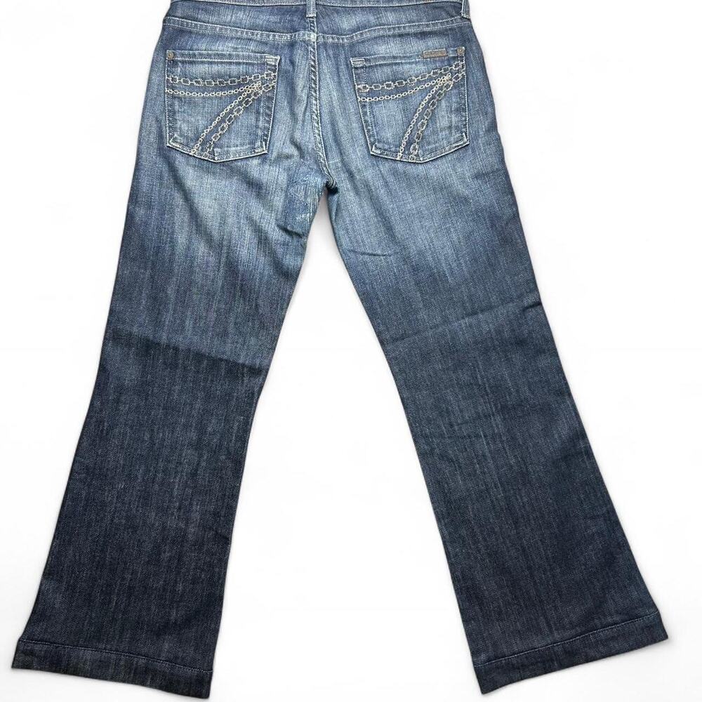 7 For All Mankind Dojo Jeans 30x27 Faded Wash Wide Flare